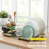 Space-Saving 3-Piece Dish Drainer Rack Set: Efficient Kitchen Organizer for