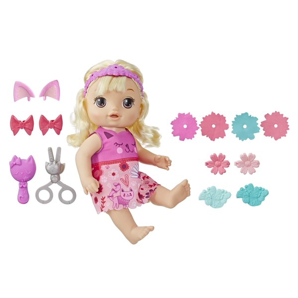 Baby Alive Snip ân Style Baby Blonde Hair Talking Doll with Bangs That Grow, Then Get Shorter, Toy Doll for Kids Ages 3 Years Old and Up