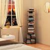 TUTOTAK Narrow Bookshelf, Vertical 8-Tier Bookcase, Spine Book Shelf for
