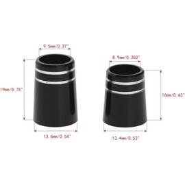 MEETOOT 5PCS Golf Iron Rubber Sleeve Tapered Tip Shaft Iron Sleeve Golf Club Repair and Construction 0.37x0.74x0.53 inches Reinstalled Golf Tapered Tip Iron Sleeves
