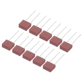 QUARKZMAN Pack of 30 DIP Mounted Miniature Square Slow Micro Fuse Fine Fuses Assortment Safety Fuse for Electronic Parts PCB LCD Repair, T3.15A 3.15A 250V, Red