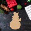 Wood Christmas Snowman with Scarf Cutout, Unfinished 3'' Wooden Holiday