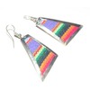Peruvian Inca Multicolor Cuzco Manta Wool Handmade Earrings