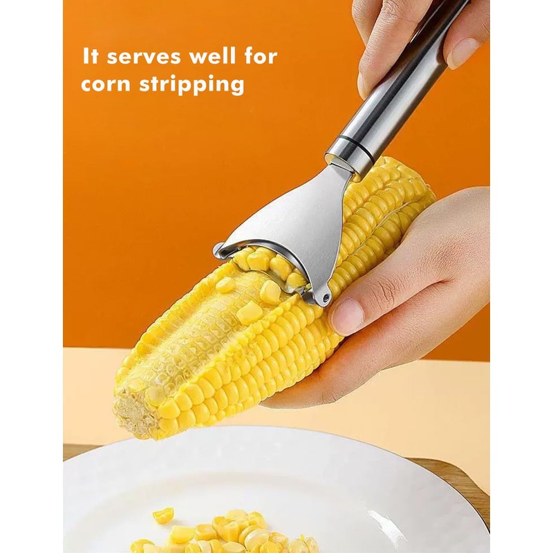 Corn Peeler, 2 Pack Corn Stripper Premium Stainless Steel Corn