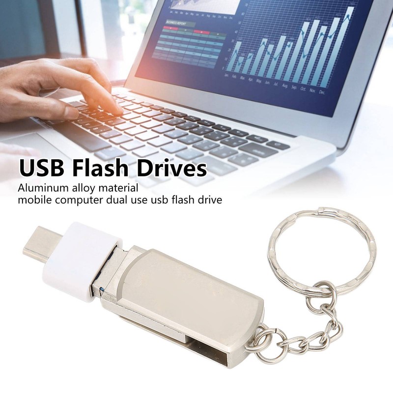 Key Chain Flash Drive USB3.0 Mobile Phone Computer Dual Purpose