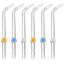Replacement Tips for Waterpik Water Flosser - Replacement Orthodontic Tips Compatible with Waterpik Water Flossers and Other Brand Oral Irrigators (6-pack)