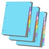 8-tabs 6 Set Binder Dividers with Tabs,Plastic Index with Label,Colorful