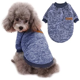 Pet Dog Classic Sweater Knitwear Winter Dog Clothes Soft Thickening Warm Pup Dogs Shirt for Medium and Small Dogs(Navy Blue/X-Large)