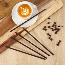 JJUNW 100Pcs Coffee Stirrers Sticks, Three-hole Coffee Stirrers Disposable Plastic, Individually Wrapped Coffee Straws and Stirrers, Drink Stirrers for Cocktails and Coffee Party Drinking Supplies