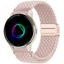 Issinlky Nylon Braided band for Garmin Venu 2 Plus, 20mm Elastic Strap for Garmin Vivoactive 5/Venu Sq/Sq Music/Venu Sq 2/Sq 2 Music/Vivoactive 3/3 Music/Garmin Venu/Vivomove HR/Forerunner 55 245 645