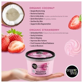 Organic Shop Crema Corporal Hidratante Y Nutritiva Profunda De Coco Y Fresa, 100% Vegana Y Orgánica, Humectante Diario, Loción Natural Para Cuerpo, Ro