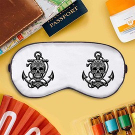 'Skull with Anchor & Rope' Sleep/Travel Eye Mask (EY00022338)