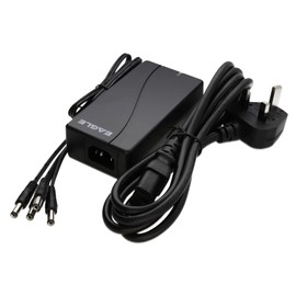 kenable CCTV Camera Power Supply 12V 5A 5000mA PSU with 4 x 2.1mm DC Adapters [5A 4 way]