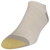 GOLDTOE Men's 656F Cotton No Show Athletic Socks, Multipairs, Khaki/Olive/Black/New