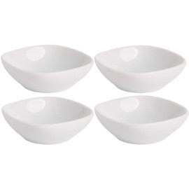 Home Essentials 15238 Fiddle Fern Square Bowls Mini Taster, Set of 4, 1 Oz