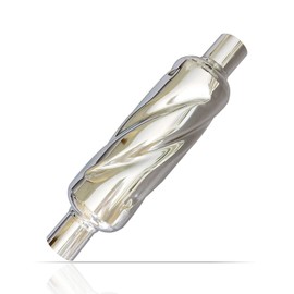 Peastorm Glasspack 2.25 Inch Muffler Exhaust Pipe, Universal Performance Resonator Dual Loud Exhaust Tip 2.25 Inch Inlet for Trucks Car