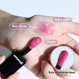 glowiest] EFFORTLESS Glow Lip Oil 003 BERRY: Hydrating, Nourishing, Plumping | Non-Sticky Lip Gloss, Tinted Lip Camellia Oil - 0.17oz (5ml)