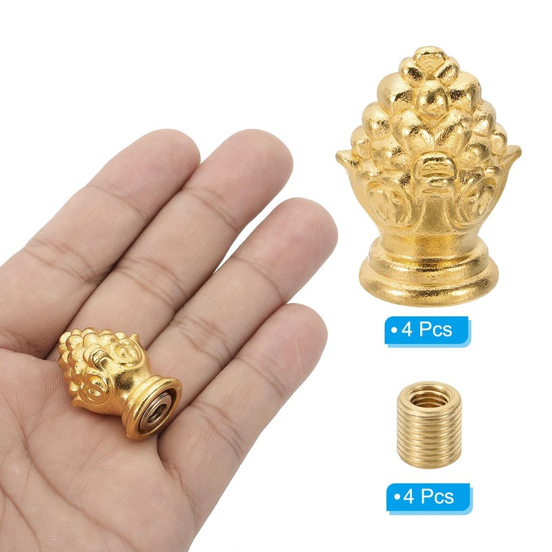 PATIKIL 30 x 20mm Lamp Finials Caps Knob, 4 Set