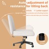 Shintenchi Criss Cross Chair,Cross Legged Office Seat with Wheels Armless