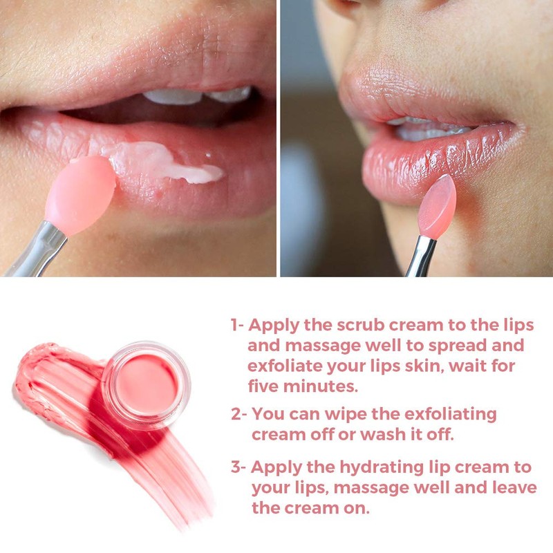 Lip Scrubs, Lip Mask, Lip Sleeping Mask with Double Effect,