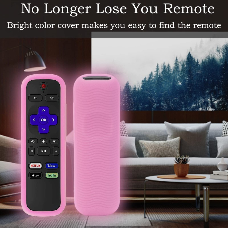 Silicone Protective Controller Cover fits for Roku TV Voice Remote