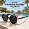 Adjustable Round Polarized Sunglasses for Driving and Outdoor Use –