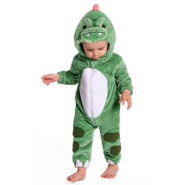 OLAOLA Dinosaur Onesie Kids Pajamas Roomwear Baby Costume Halloween Christmas Pajamas for Newborns Baby Clothes for Children Birthday Baby Shower Anniversary Photo Shoot Unisex (Dinosaur, 100)
