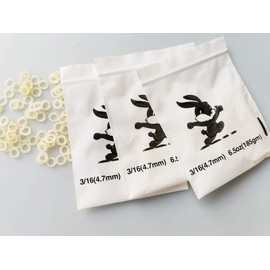 SmileOrtho 3/16 Amber 6.5 oz Elastics Latex Bands Heavy Duty Orthodontic Dental Rubber Reinforcement Rings Orthodontic 3 paquets (300 pièces)