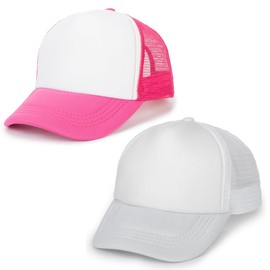 Kids-Girls Trucker-Hat Adjustable-Baseball-Cap Toddler-Boys Outdoor-Summer - Mesh Sun Hats