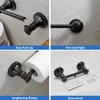 RUMOSE Toilet Paper Roll Holder Bathroom Flexible Pivoting Tissue Handle