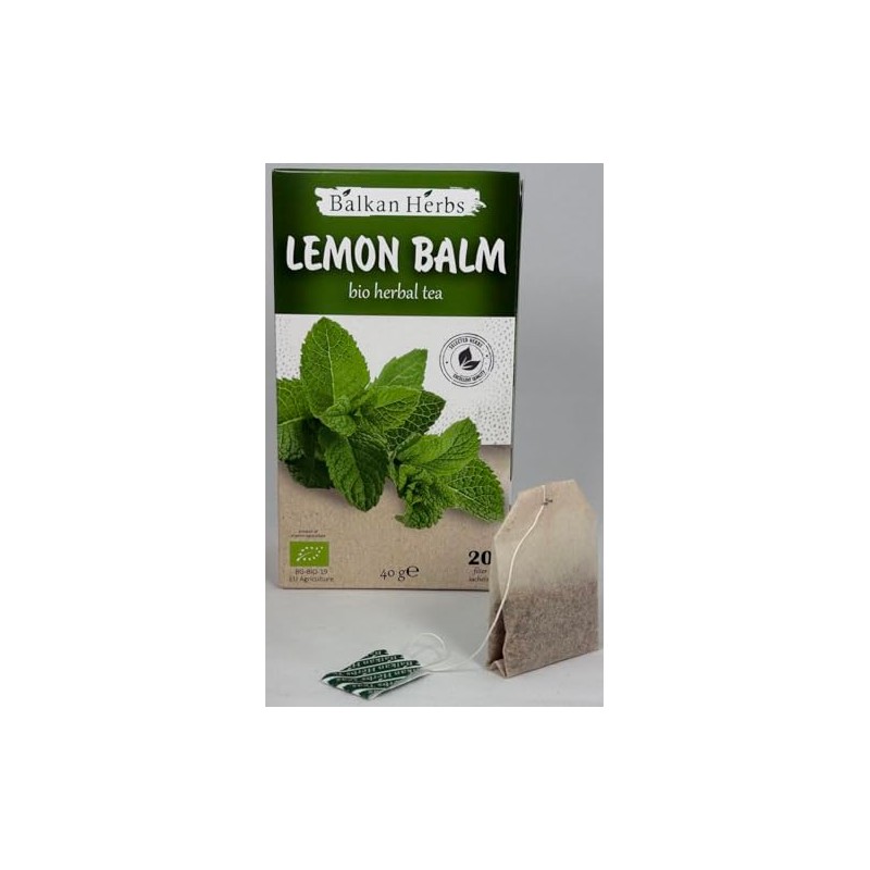 BALKAN HERBS Organic Melissa Tea, 60 Tea Bags x 2.0
