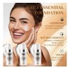 V Base De Maquillaje Líquida Y Polvo Compacto Facial A