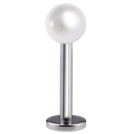 [From da Phactory] From da Phactory Surgical Stainless Steel Series Pearl Labret, 14 g, Stainless Steel