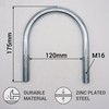 SKIR'CO (Pack of 1) Zinc Plated Round U Bolt M16