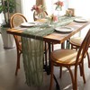 Cheesecloth Table Runner,Terracotta,35x120 Inches , Boho Rustic Gauze Table Runner