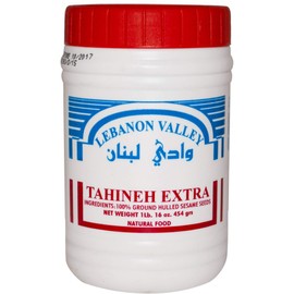 Lebanon Valley Tahineh Extra 100% Ground Hulled Sesame Seed Tahina Tahini, 16.0 Ounce