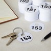 2 Sets of Round Numbered Tags 1-300, Double-Sided Plastic Coat