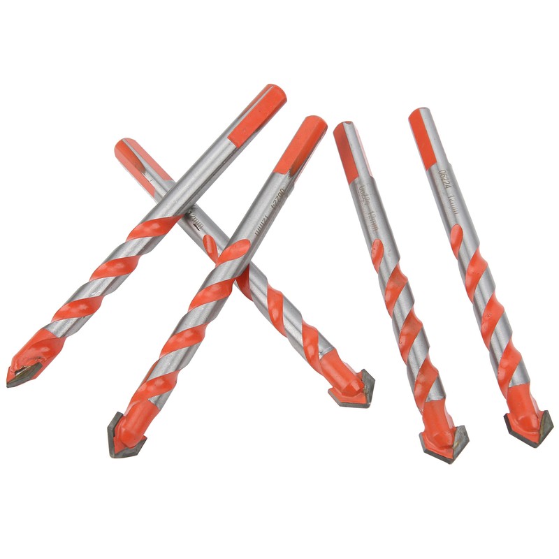 5Pcs Multifunctional Drill Bits Carbide Triangle Shank Electric Drilling Accessories