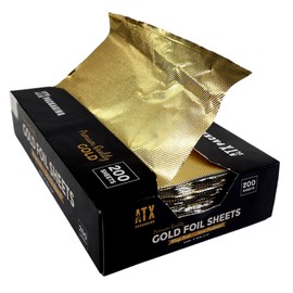 Premium Quality 9" x 10.75" Gold Interfolded Aluminum Foil Pop-Up Precut Sheets - Ideal for Storing, Grilling, Cooking Food - Aluminum Foil Wraps (6 Boxes of 200)