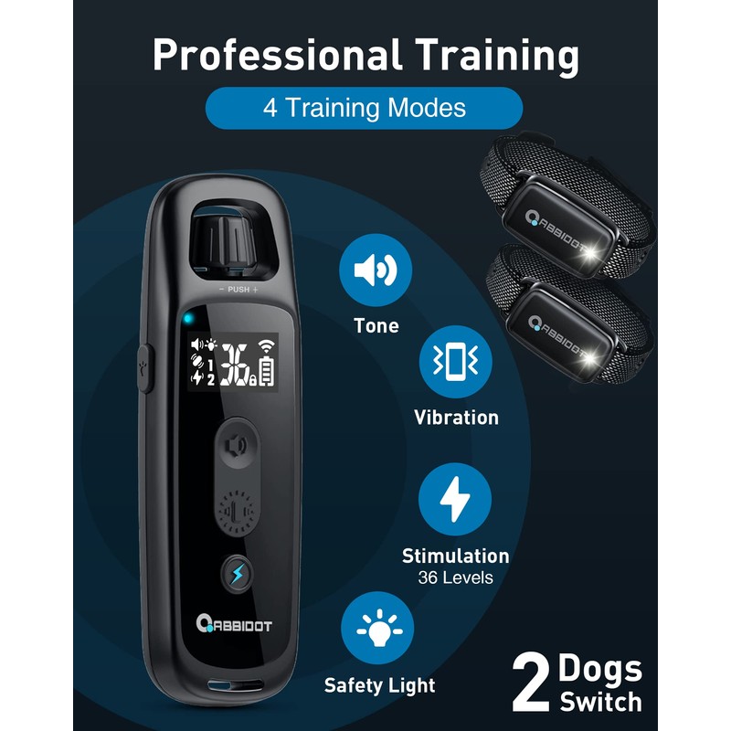 ABBIDOT Dog Shock Collar, 3300 FT Dog Training Collar with