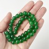 ZHFMLY 300pcs Green Glass Candy Beads Handcrafted Round Lampwork Smooth