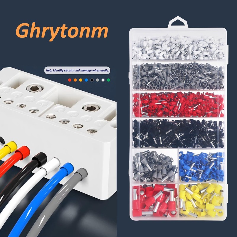 Ghrytonm Ferrule Crimping Tool Kit, AWG 10-4 Self-adjustable Ratchet Wire