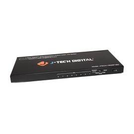 HDMI Splitter 1 in 8 Out 4K 60Hz 1080P Multi-Resolution Output (MRO), HDMI Splitter for Multiple Monitors Duplicate/Mirror, Compatible with HDR & Dolby Vision by J-Tech Digital [JTECH-18GSP18M]