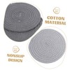 Mikinona 4pcs Cotton Woven Pot Pad Weave Mat Round Hot