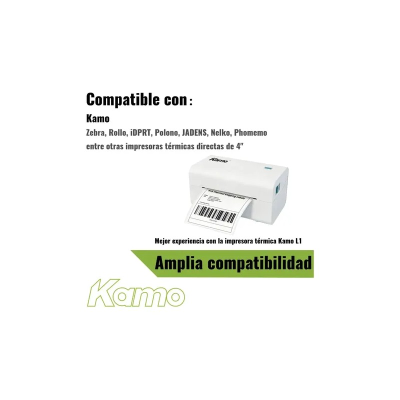 1000 Etiqueta Térmica Directa 4x6 Papel Adherible Blanco Para Impresora