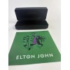 Elton John Eyewear CHANTEUSE Metal and Red Frames Case &