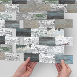 XIANGJUN Peel and Stick Backsplash Tile for Kitchen and Bathroom Wall,3D Panel Removable Wallpaper(10 Pack of 13.5"x11.5")