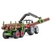 Siku 1134 Trattore Massey Ferguson con rimorchio forestale, gru di