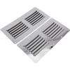 YaeMarine Stainless Steel 4-Pack 4-1/2" x 9" Stamped Louvered Vent