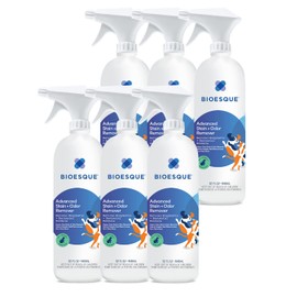 Bioesque Advanced Stain + Odor Remover, Pet-Friendly Natural Enzymatic & Bacterial Formula, Heavy-Duty Stain & Odor Remover, Safe on Carpets, Hard Floors, & More, 32 Fl Oz (Pack of 6)
